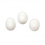 Пластмасови яйца 40x29 мм с една дупка 3 мм бели -10 броя