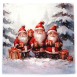 Салфетка за декупаж Ambiente 33x33 см трипластова Santa triplets -1 брой
