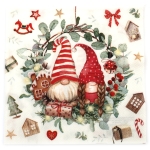 Салфетка за декупаж Ambiente 33x33 см трипластова Gnomes in wreath -1 брой