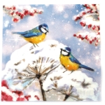 Салфетка за декупаж Ambiente 33x33 см трипластова Birds in the snow -1 брой