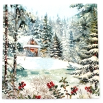 Салфетка за декупаж Ambiente 33x33 см трипластова Cabin in the woods -1 брой
