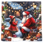 Салфетка за декупаж Ambiente 33x33 см трипластова Talking to Santa  -1 брой