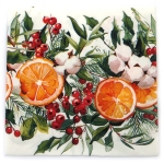 Салфетка за декупаж Ambiente 33x33 см трипластова Winter oranges -1 брой
