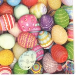 Салфетка за декупаж Ambiente 33x33 см трипластова Colourful eggs -1 брой