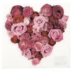 Салфетка HOME FASHION 33x33см трипластова Heart of Roses -1 брой