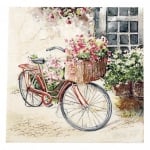 Салфетка HOME FASHION 33x33см трипластова Flower Bike -1 брой