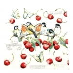 Салфетка HOME FASHION 33x33см трипластова Cherry Birds -1 брой