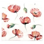 Салфетка HOME FASHION 33x33 см трипластова Poppy Drawing -1 брой