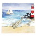 Салфетка HOME FASHION 33x33 см трипластова Message in a Bottle -1 брой