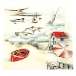 Салфетка HOME FASHION 33x33 см трипластова Sea Breeze -1 брой