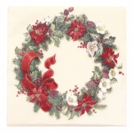 Салфетка HOME FASHION 33x33см трипластова Icy Christmas Wreath -1 брой