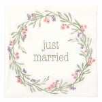 Салфетка HOME FASHION 33x33см трипластова Just Married -1 брой