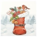 Салфетка за декупаж Ambiente 33x33 см трипластова Christmas Boot -1 брой