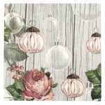 Салфетка за декупаж Ambiente 33x33 см трипластова Roses and Baubles -1 брой