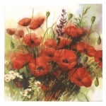 Салфетка за декупаж Ambiente 33x33см трипластова Wild Poppies -1 брой