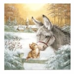 Салфетка за декупаж Ambiente 25x25 см трипластова Donkey and Kitten -1 брой