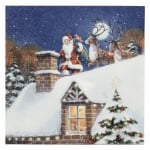 Салфетка ti-flair 33x33см трипластова Santa on Rooftop with Reindeer -1 брой
