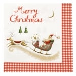 Салфетка ti-flair 33x33см трипластова Merry Christmas with Santa -1 брой