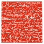 Салфетка ti-flair 33x33 см трипластова Christmas Words red -1 брой