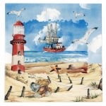 Салфетка ti-flair 33x33см трипластова Fishing on the Coast -1 брой