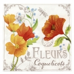 Салфетка ti-flair 33x33см трипластова Fleurs de Coquelicots -1 брой
