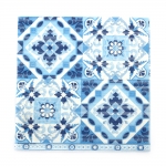 Салфетка за декупаж Ambiente 33x33 см трипластова Tiles blue -1 брой