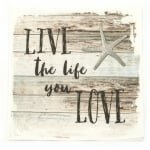 Салфетка за декупаж Ambiente 33x33 см трипластова Live the Life -1 брой