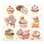 Салфетка за декупаж Ambiente 33x33 см трипластова Sweets -1 брой