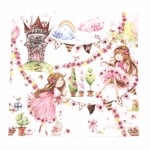 Салфетка ti-flair 33x33 см трипластова  Fairy Tale Princess  -1 брой