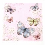 Салфетка ti-flair 33x33 см трипластова  Bellissima Farfalla pink  -1 брой