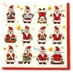 Салфетка ti-flair 33x33 см трипластова Funny Santas -1 брой