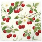 Салфетка за декупаж Ambiente 33x33 см трипластова Fresh cherries -1 брой