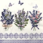 Салфетка за декупаж Ambiente 33x33 см трипластова Lovely lavender white -1 брой