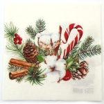 Салфетка за декупаж Ambiente 33x33 см трипластова Christmas arrangement -1 брой