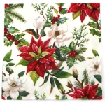 Салфетка за декупаж Ambiente 33x33 см трипластова Christmas florals -1 брой