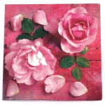 Салфетка за декупаж ti-flair 33x33см трипластова Hot Pink Roses- 1 брой