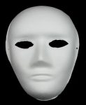 Бяла маска за декорация от пресован картон Венецианска 1 -24x18 см