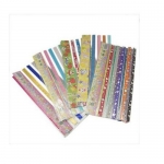 Цветни хартиени ленти 260x12 мм 10 вида за декорация и оригами -45~55 броя