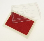 Тампон с пигментно мастило 6x3.8 см цвят червен