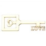 Ключ от бирен картон с надпис "Love" 100x40x1 мм -2 броя