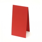 Основа за картичка 10x20 см хоризонална цвят червен -10 броя