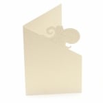 Основа за картичка с мотив вложка и плик 10.8x15.5 FOLIA цвят бяла перла -1 брой