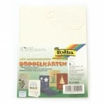 Основа за картичка с мотив вложка и плик 10.8x15.5 FOLIA цвят бяла перла -1 брой