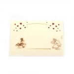 Картичка/покана сватбена 11.5x17 см бягащ младоженец