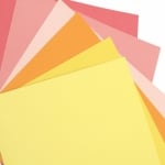 Комплект основа за картичка 300 гр Citrus Colours 6 цвята цитрусова гама 10x21 см с бял плик 10.7x21.5 см 100 гр -6 броя