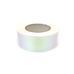 Лента панделка за цветя и опаковки 25 мм цвят бял дъга ~18 метра