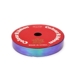 Лента панделка за цветя и опаковки 16 мм цвят лилав дъга ~9 метра