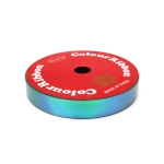 Лента панделка за цветя и опаковки 16 мм цвят зелен дъга ~9 метра