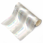 Декоративно фолио цвят сребро 125 мм за топъл печат матово покритие с дъга Fot Foil -5 метра