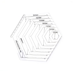 Шаблон линия акрил с шестоъгълна форма за пачуърк 18x15.5 см MHEX14